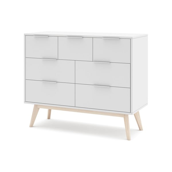 Bijela niska komoda 120x83 cm Campus - Marckeric-image-2