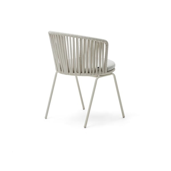 Bijela metalna vrtna stolica Saconca - Kave Home-image-3
