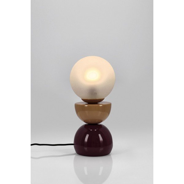 Metalna stolna lampa sa staklenim sjenilom (visina 33 cm) Malton – Bizzotto-image-2