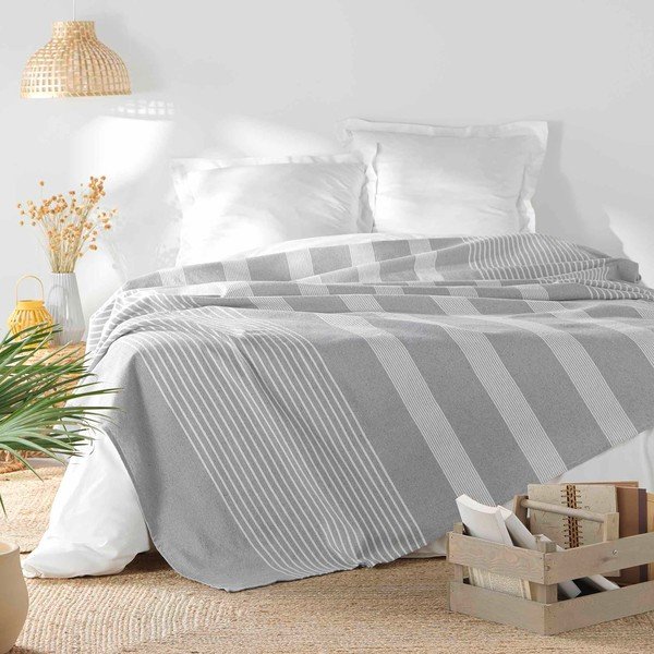 Sivi prekrivač 220x240 cm Adele – douceur d'intérieur-image-1