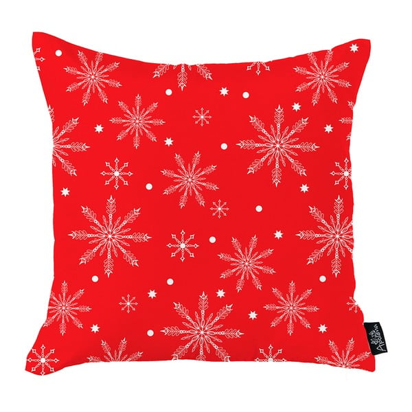 Crvena božićna jastučnica Mike & Co. New York Honey Christmas Snowflakes, 45 x 45 cm