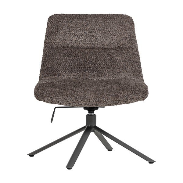 Smeđa okretna fotelja od bouclé tkanine Soren – WOOOD-image-2