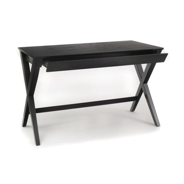 Crni radni stol s ladicom Actona Writex-image-2