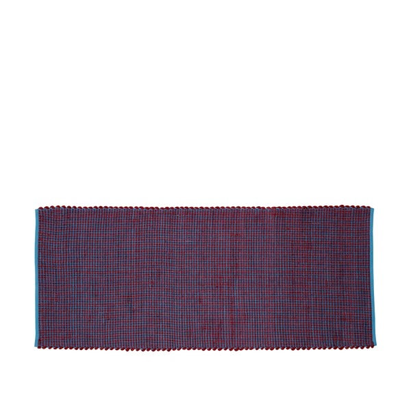 Ljubičasto-plavi tepih od vune i pamuka Hübsch Lexa, 80 x 200 cm