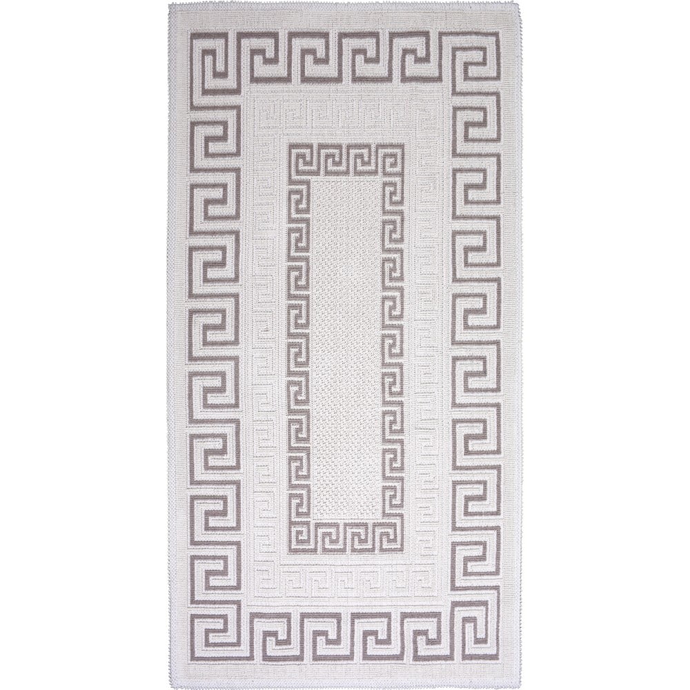 Sivo-bež pamučni tepih Vitaus Versace, 80 x 200 cm