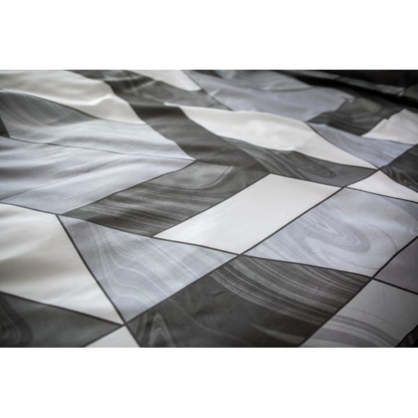 Siva posteljina od pamučnog satena pamuka Kevin, 140 x 200 cm-image-2