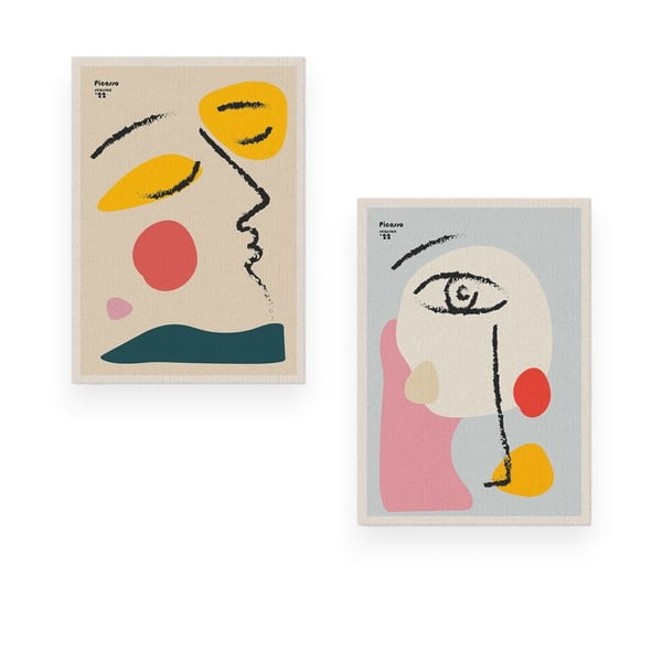 Slike u setu 2 kom 50x70 cm Faces – Wallity