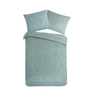 Svijetlo zelena posteljina za krevet za jednu osobu/za produženi krevet od mikrovlakana 140x220 cm Pure Zigzag – Good Morning
