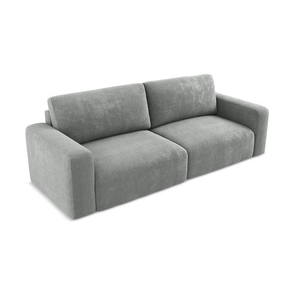 Siva sklopiva/s prostorom za odlaganje sofa od šenila 252 cm Kona – Makamii-image-3