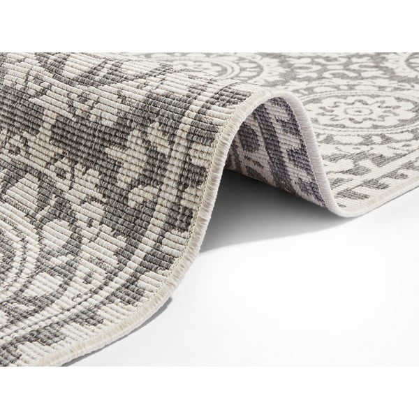 Sivo-krem vanjski tepih NORTHRUGS Jardin, 80 x 250 cm-image-2
