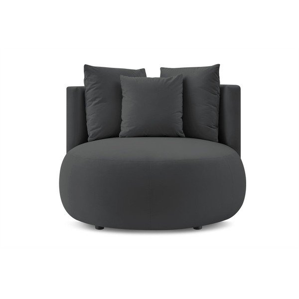 Tamno siva baršunasti fotelja Cesar – Bobochic Paris-image-3