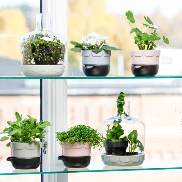 Porculanska saksija sa zdjelom za navodnjavanje Sagaform-image-2