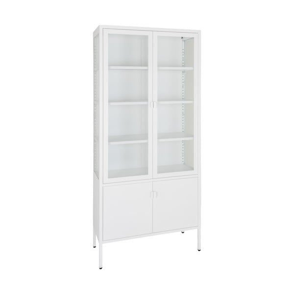 Bijela metalna vitrina 80x180 cm Brisbane – House Nordic-image-1