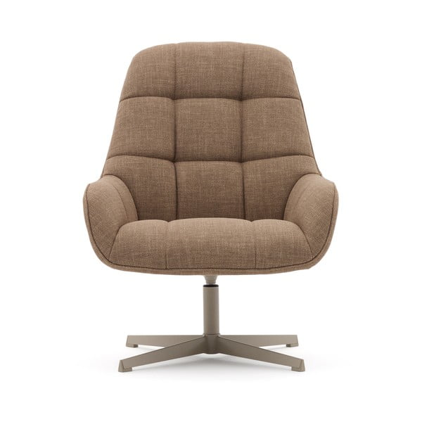 Smeđa okretna fotelja Jaspe – Kave Home-image-2