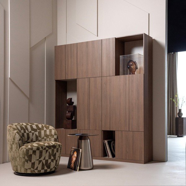 Modularni garderobni ormar u tamnoj prirodnoj boji 80x215 cm Build – WOOOD-image-2