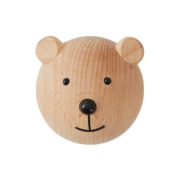 Zidna kuka od masivne bukve u prirodnoj boji Bear – OYOY Mini