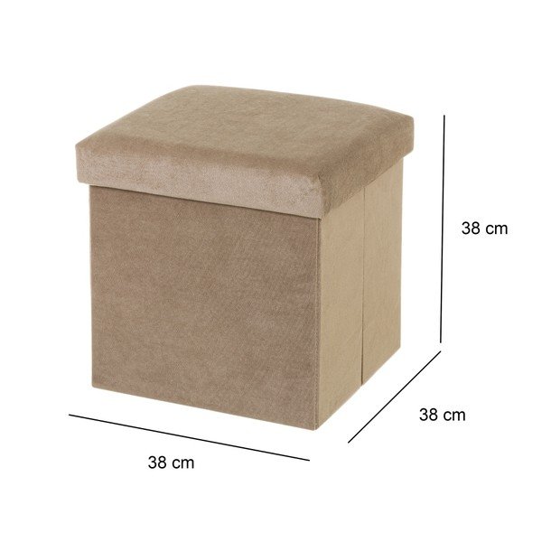 Bež baršunasti tabure Velvet – Casa Selección-image-3