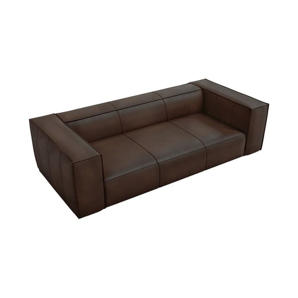 Tamno smeđa kožna sofa 227 cm Madame - Windsor & Co Sofas-image-3