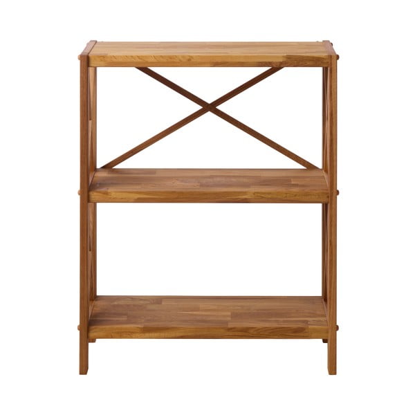 Regal od punog hrasta u prirodnoj boji 70x87 cm X-Shelf – Unique Furniture