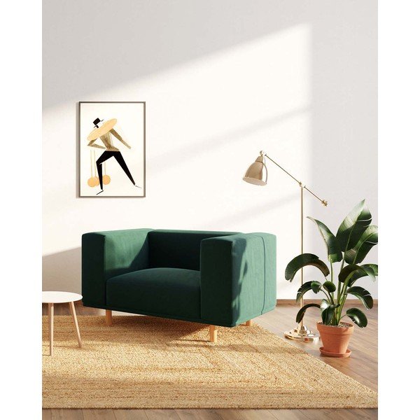 Tamno zelena baršunasta fotelja   Kukumo – Ame Yens-image-3