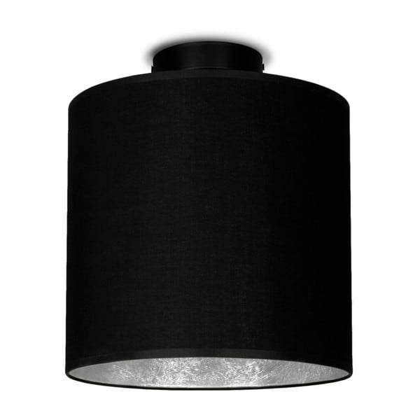 Crna stropna svjetiljka s detaljima u srebrnoj boji Sotto Luce MIKA Elementary S PLUS CP