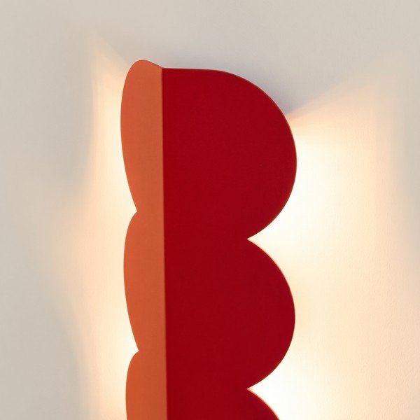 Crvena zidna lampa aluminijska BISCUIT – Thoro-image-3