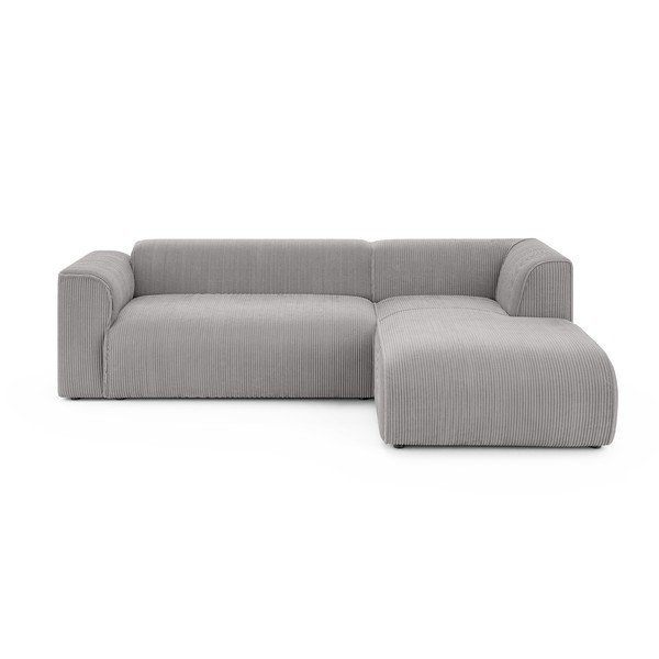 Svijetlo siva kutna garnitura od samta (s desnim kutom/s ležaljkom) Merid  – Ropez