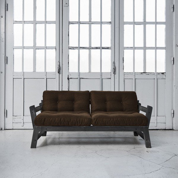 Kauč na razvlačenje Karup Step Black / Choco Brown-image-1