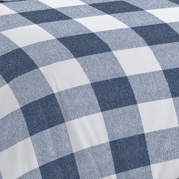 Bijelo-plava posteljina 200x135 cm Bold Check - Cloudsoft-image-1