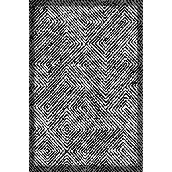 Crno-bijela periva staza 80x300 cm Rimio – Vitaus
