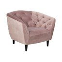 Puderasto roza baršunasta fotelja Actona Ria