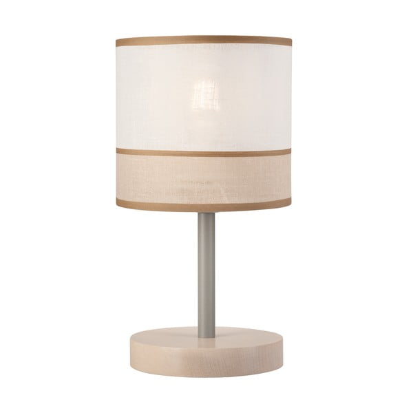 Svjetlo smeđa stolna lampa s tekstilnim sjenilom (visina 30 cm) Andrea – LAMKUR