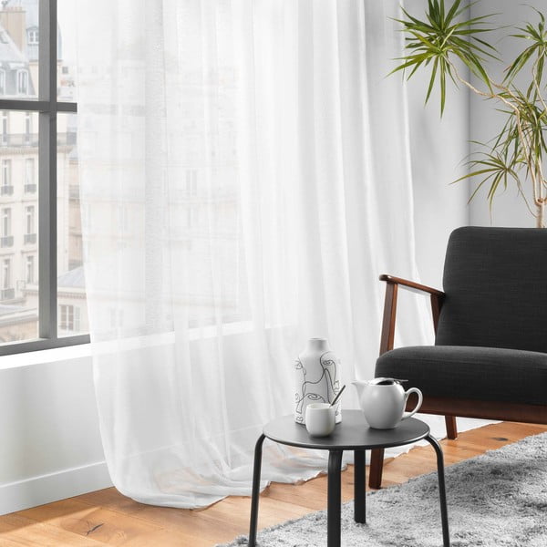 Bijela prozirna zavjesa od voila 400x240 cm Lissea – douceur d'intérieur-image-1