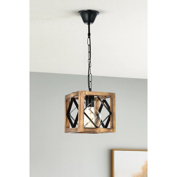 Viseća svjetiljka od drveta jele Zikzak Rustik-image-1