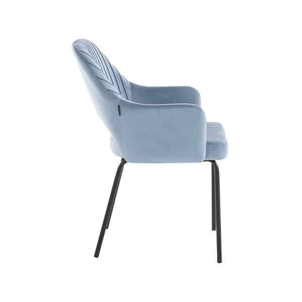 Svjetloplave baršunaste blagovaonske stolice u kompletu od 2 kom Britney - Støraa-image-4