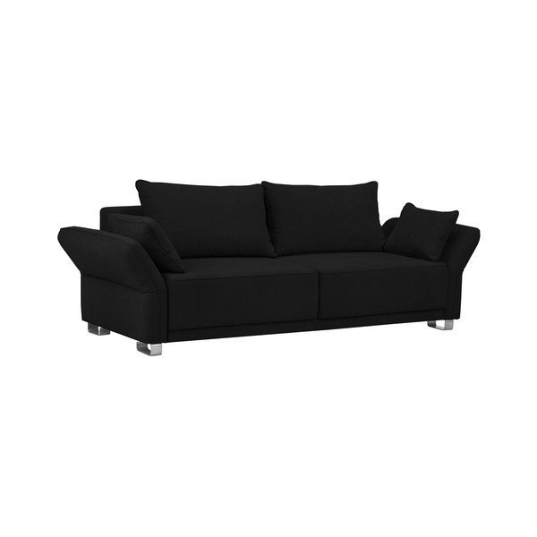 Crni kauč na razvlačenje s prostorom za odlaganje Windsor &amp; Co Sofas Casiopeia, 245 cm-image-2