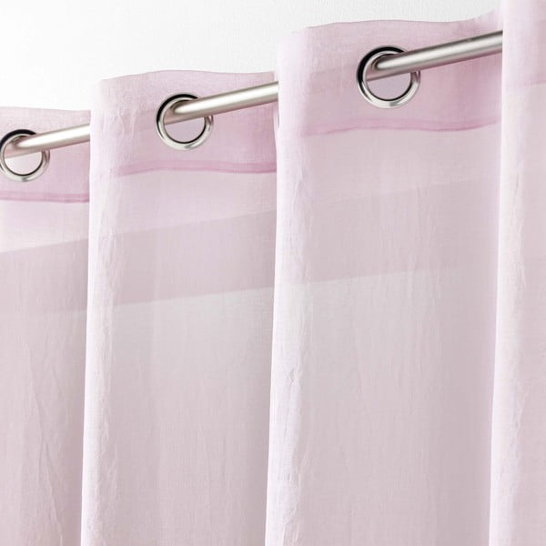 Ružičasta prozirna zavjesa 140x280 cm Telma – douceur d'intérieur-image-1
