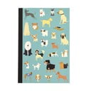 A5 bilježnica s crtama sa psima Rex London, 60 stranica