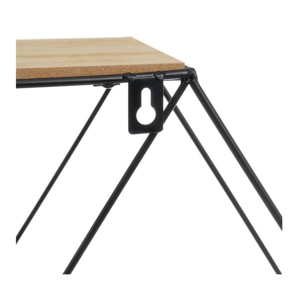 Crna/u prirodnoj boji polica s više razina 50 cm – Casa Selección-image-2