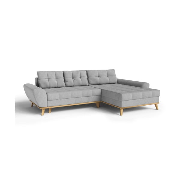 Svijetlo siva sklopiva kutna garnitura (s desnim kutom) Balitco – Ropez-image-2