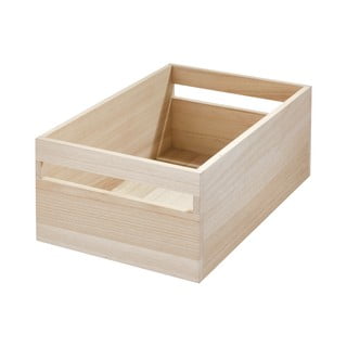 Kutija za pohranu od drveta paulovnije IDesign Eco Handled, 25,4 x 38 cm