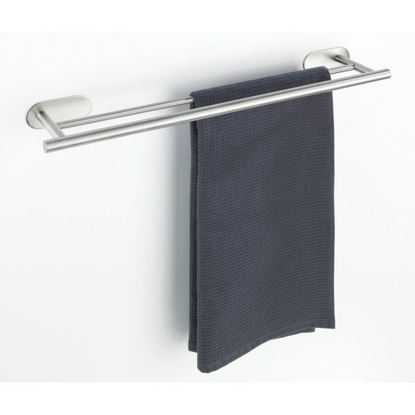 Samoljepljiv držač za ručnike od nehrđajućeg čelika u mat srebrnoj boji Orea Duo – Wenko-image-4