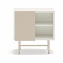Bež/krem noćni ormarić u mat dekoru s policama Nube – Teulat