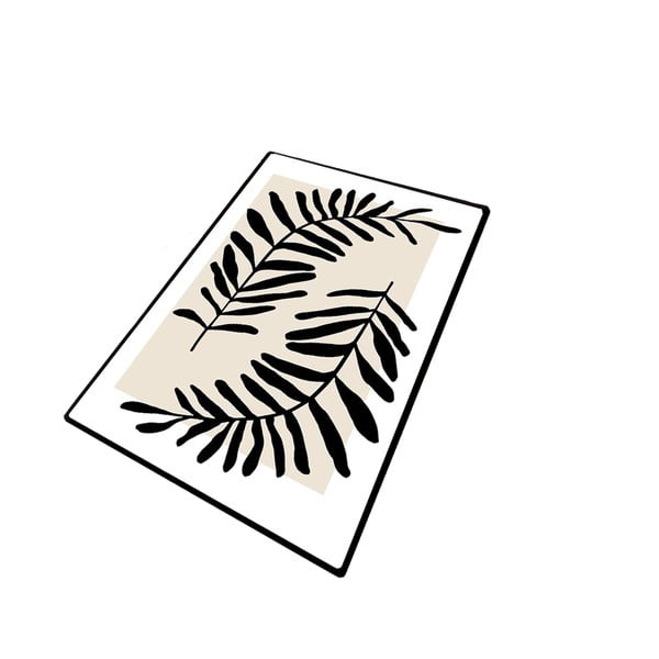 Crno-bež kupaonska prostirka 70x120 cm Casting – Foutastic