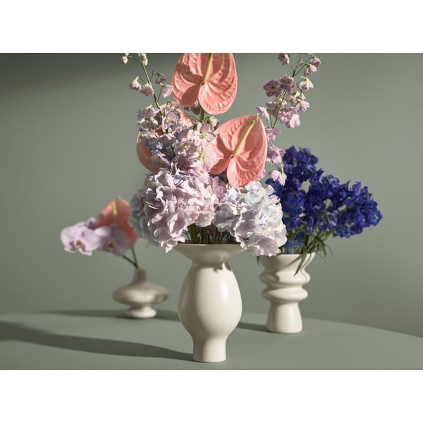 Kremasto bijela keramička vaza Kähler Design Kontur, visina 25 cm-image-1