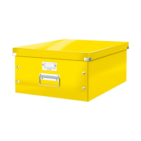 Žuta  kartonska kutija za pohranu s poklopcem 37x48x20 cm Click&Store – Leitz