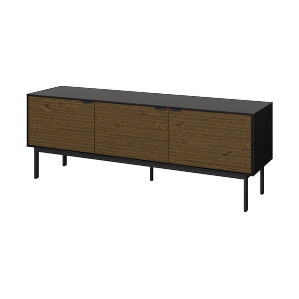 Crna TV komoda u dekoru borovine 150x54 cm Soma - Tvilum-image-2