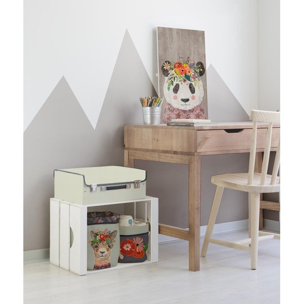 Tekstilne košare u setu 2 kom Floral Llama – Little Nice Things-image-1