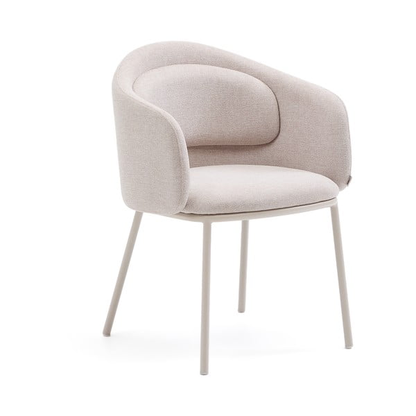 Bež podstavljena blagovaonska stolica s naslonima za ruke Minda – Kave Home