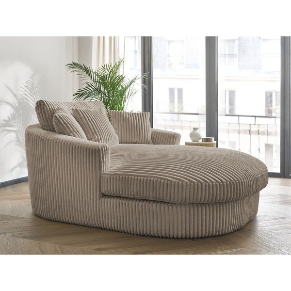 Smeđe-siva fotelja od samta Belem – Bobochic Paris-image-1